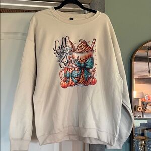 Cream Graphic Woman’s Crew Neck